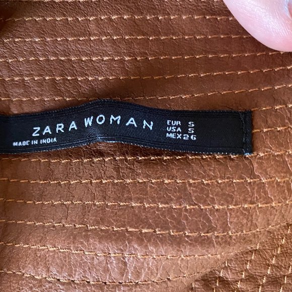 Zara Leather Mini A-Line Skirt - Picture 5 of 5